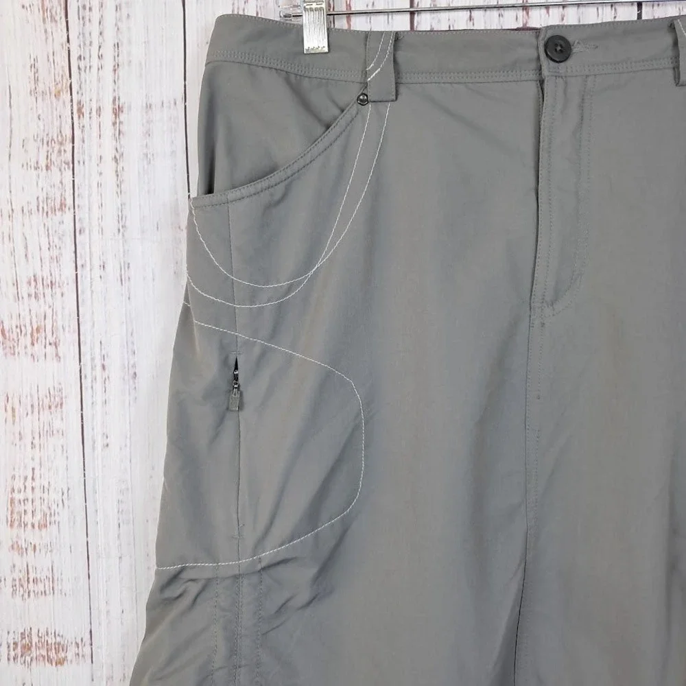 Mountain Hardwear Hiking Skirt 12 Outdoor Utility Nylon Ruched Lined Zip Pockets